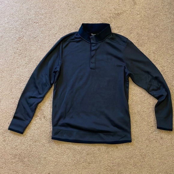 Under Armour/UA ColdGear® blue knitted golf pullover, size M - Picture 2 of 3